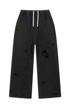 Snow Wash Ripped Jeans
