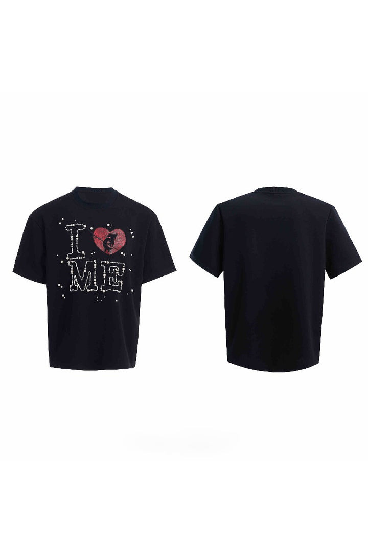 Hand-Sewn Pearl Heart Tee