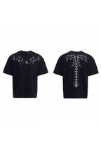 Embroidered Spine Graphic Tee