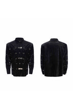 Metal Buckle PU Shirt Jacket