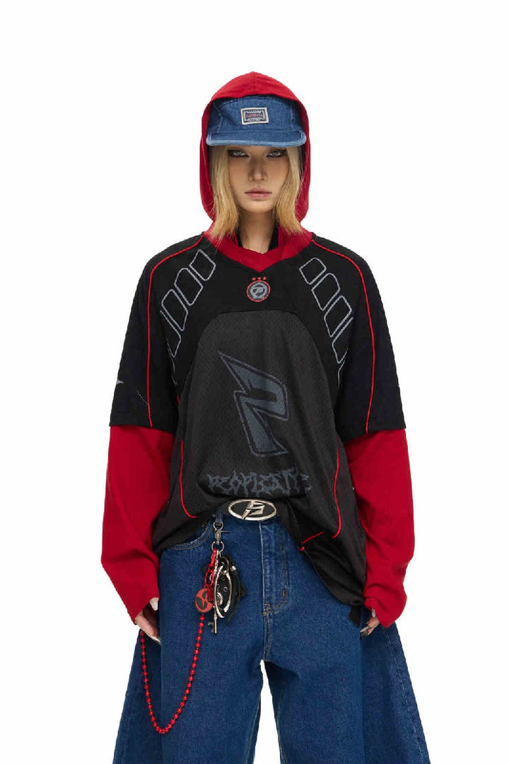 Racing Layered Dry Fit Hoodie