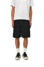 Ruched Structured Casual Shorts