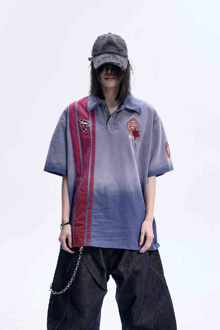 Colorblock Washed Polo Tee