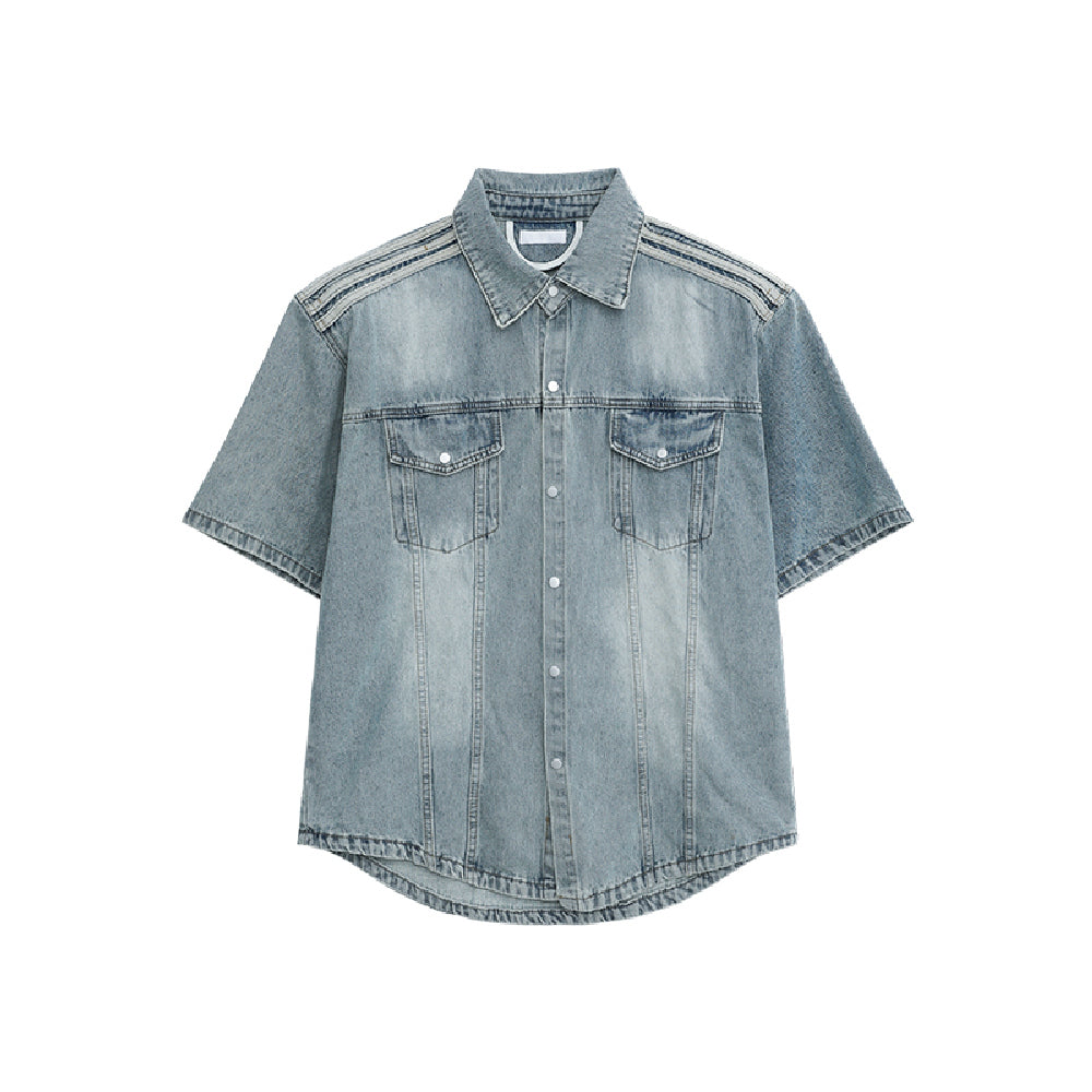 Vintage Loose Washed Denim Shirt – Copping Zone