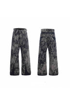 Painted Distressed Flare Denim