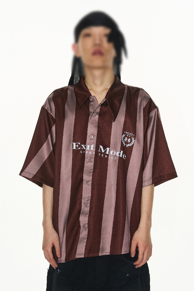 Burgundy Striped Shirt