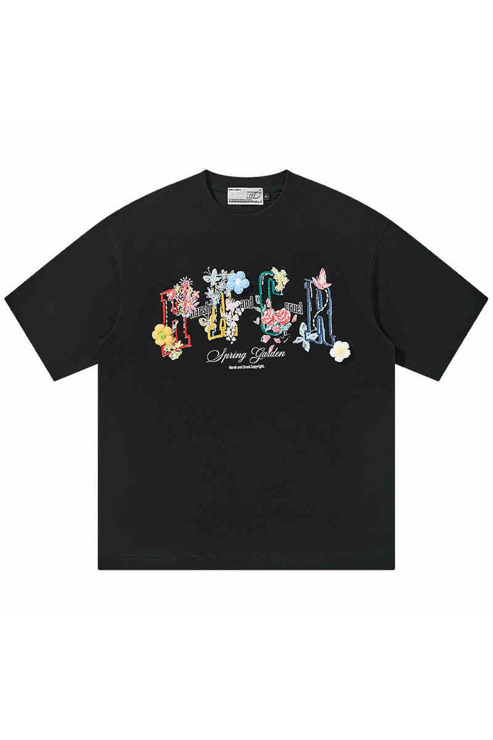 3D Yarn Flower Loose Tee