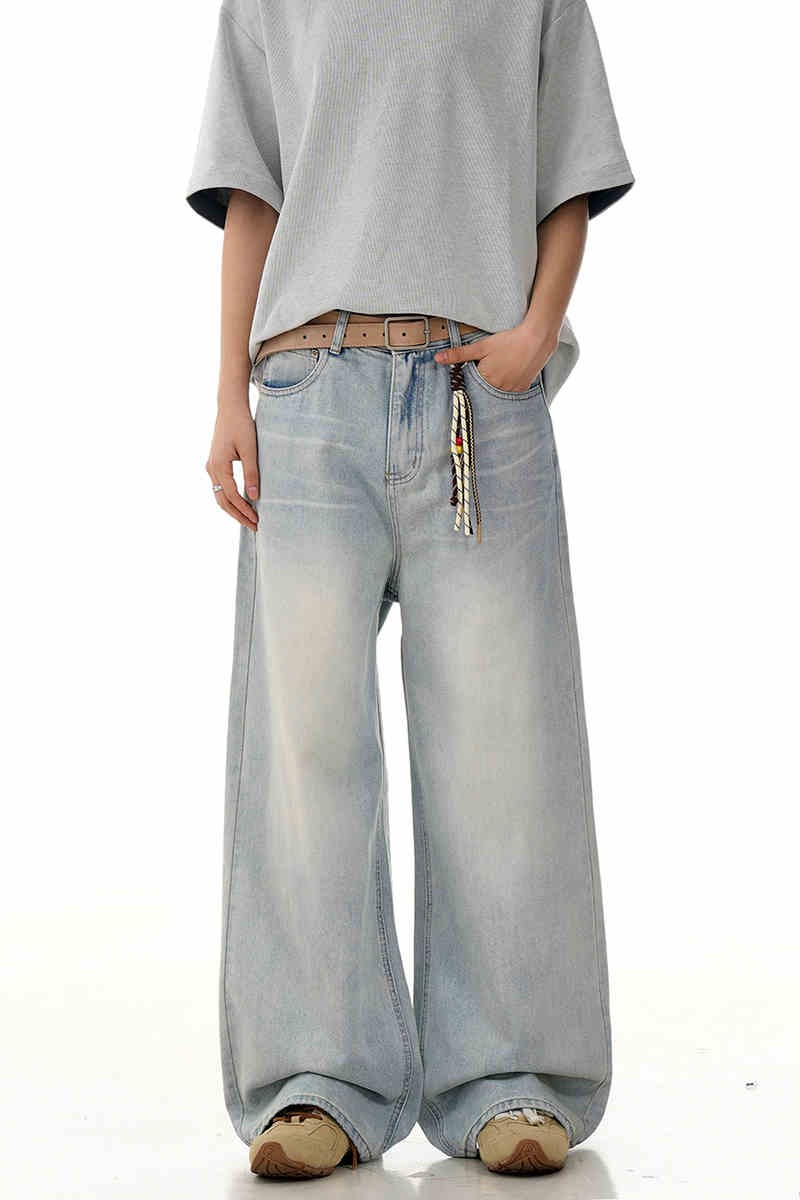 Cloud Blue Straight Jeans