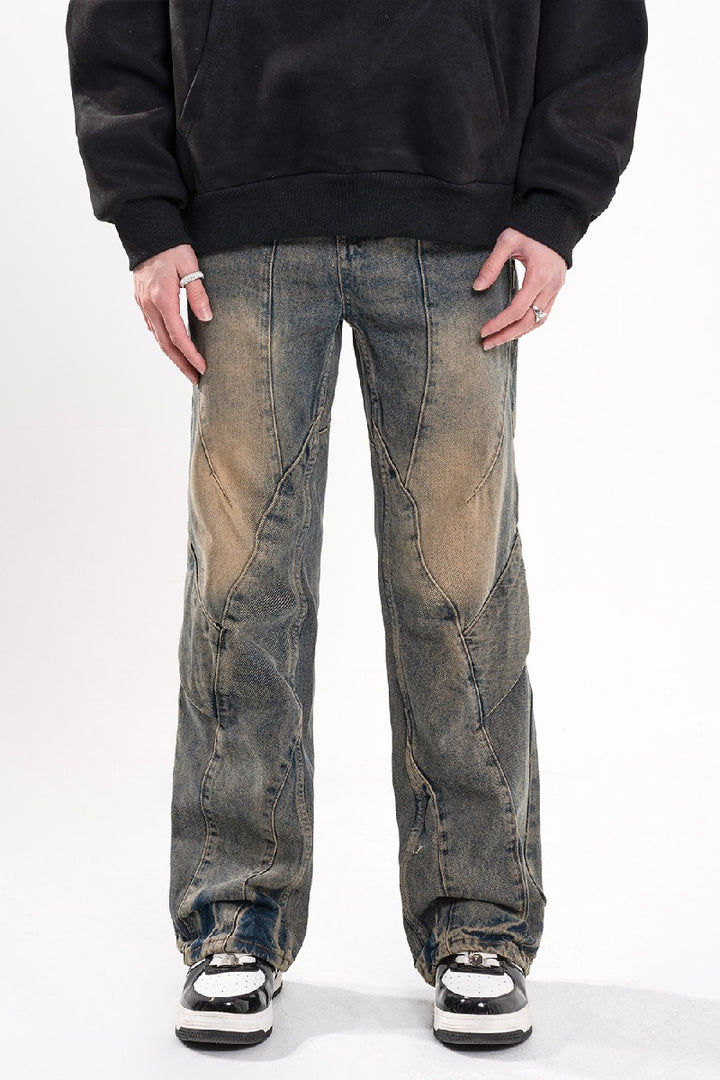 Heavy Wash Loose Jeans