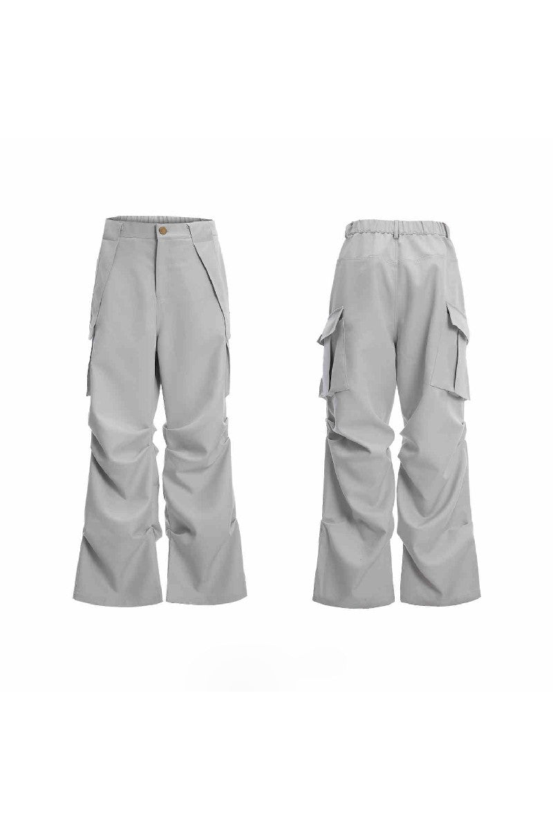 Wrinkled Pocket Cargo Pants