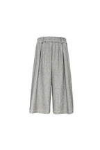 Pleated Check Capri Pants