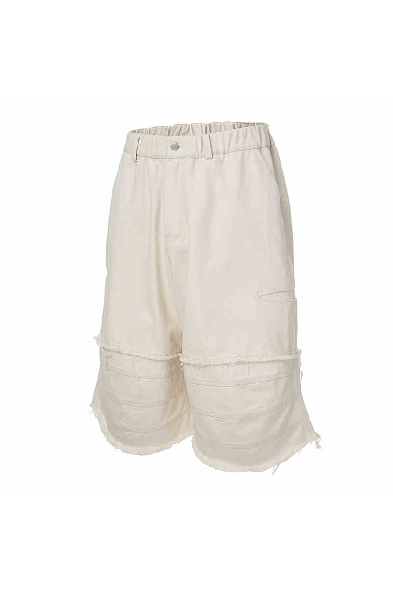 Patchwork Knee-Length Shorts