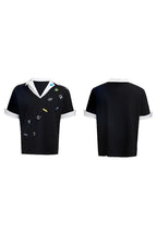 Sticker Print Layered Polo