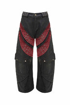 Waxed Mesh Panel Jeans