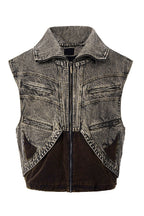 Vintage Zip Denim Vest