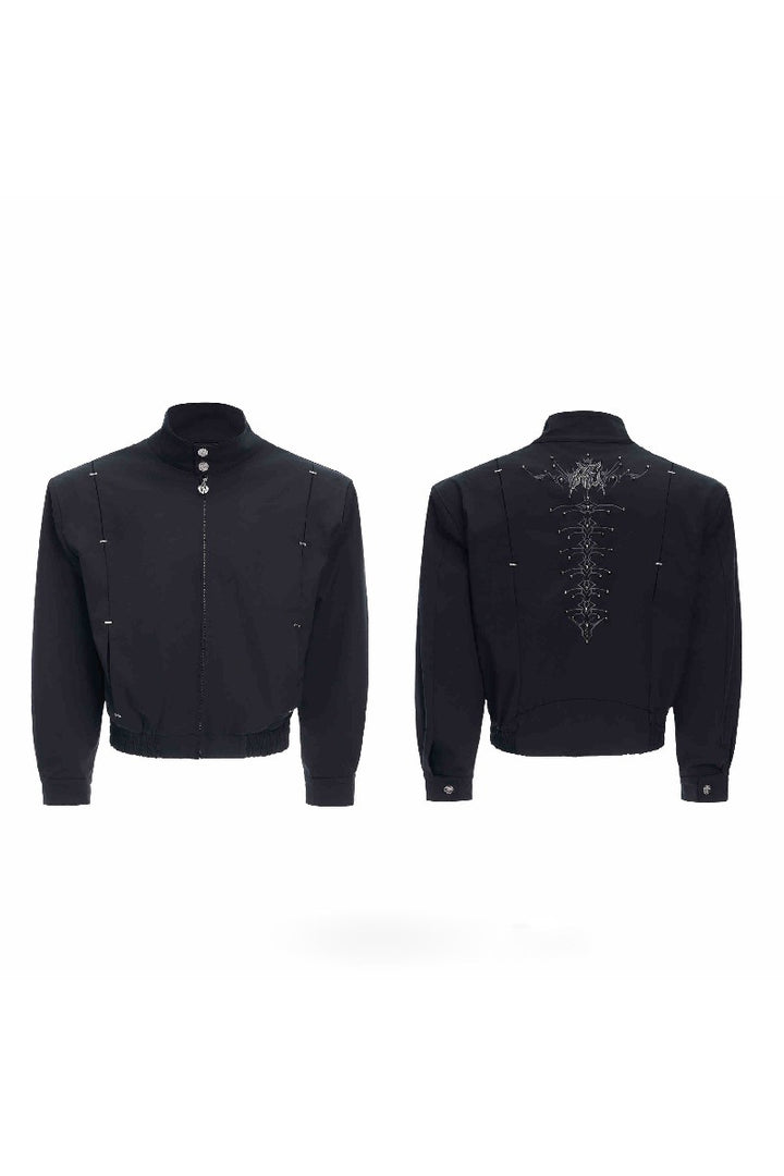 Studded Spine Harrington Jacket