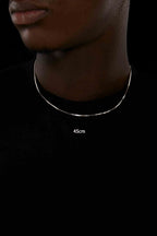 Box Chain Silver Necklace