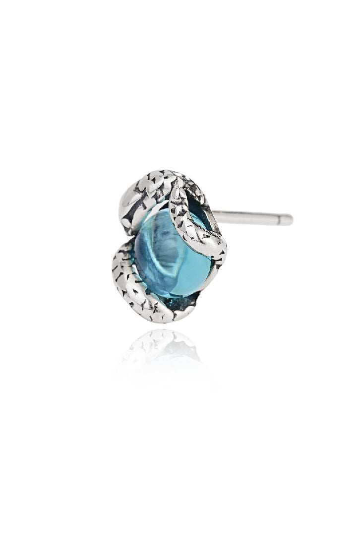 Blue Serpent Stud Earrings