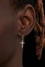 Cross Hoop Hip Hop Earrings
