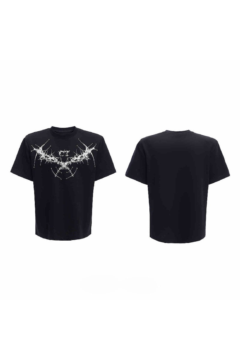 Studded Thistle Embroidery Tee