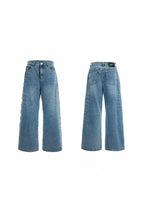 Washed Spine Studded Denim