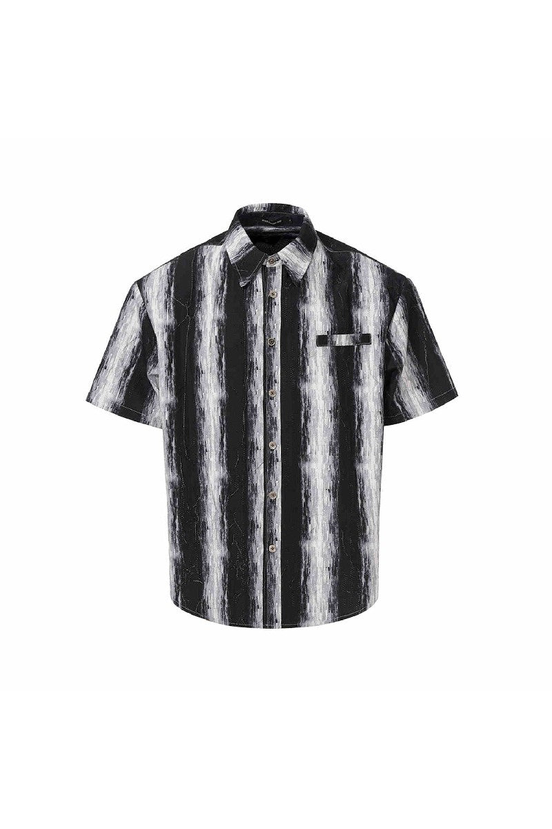 Wrinkled Ink Stripe Shirt