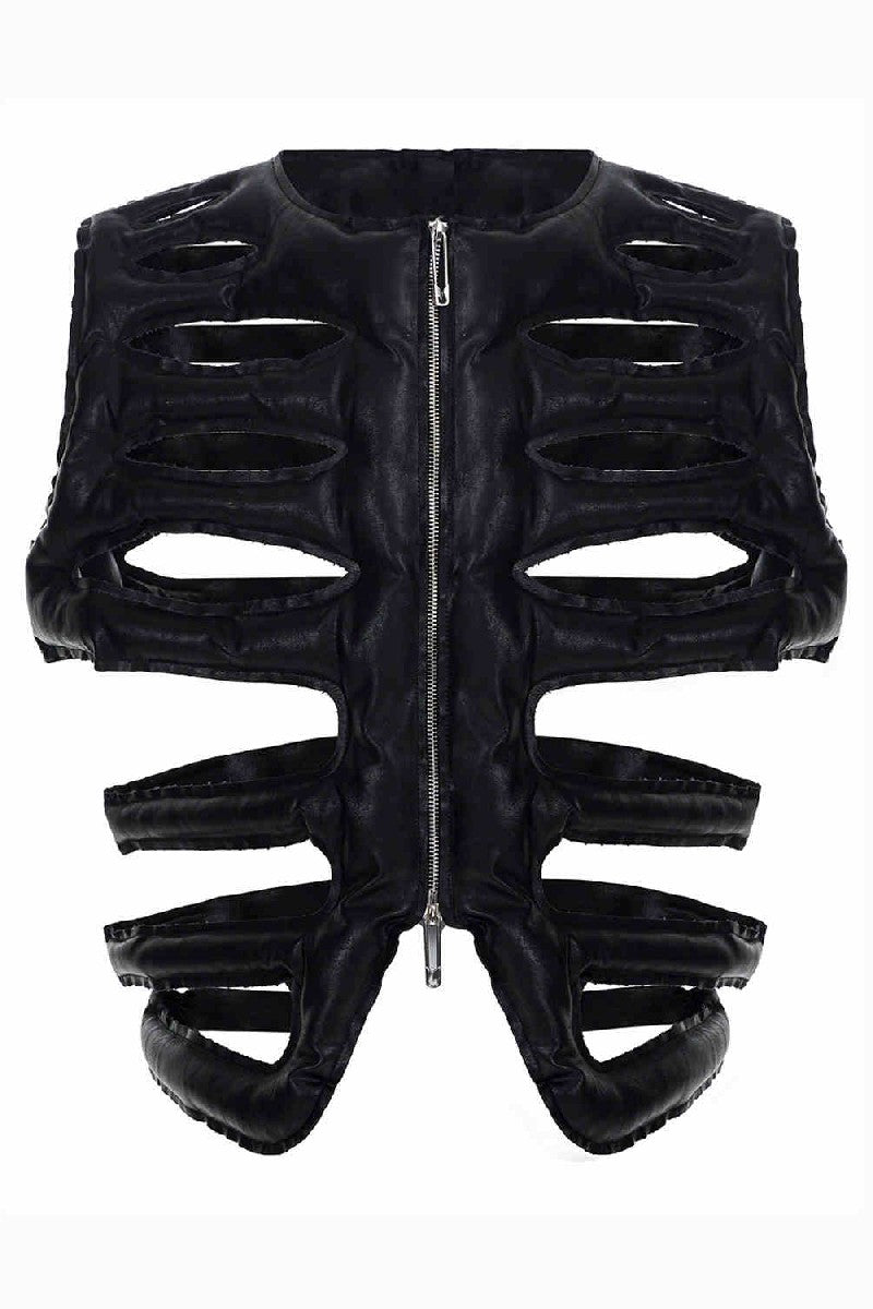 Skeleton Design Puffer Vest