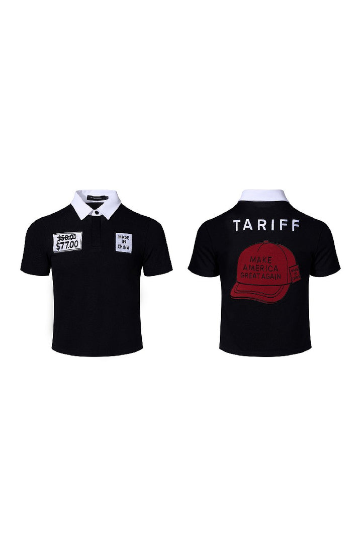 Embroidered Fitted Polo Tee