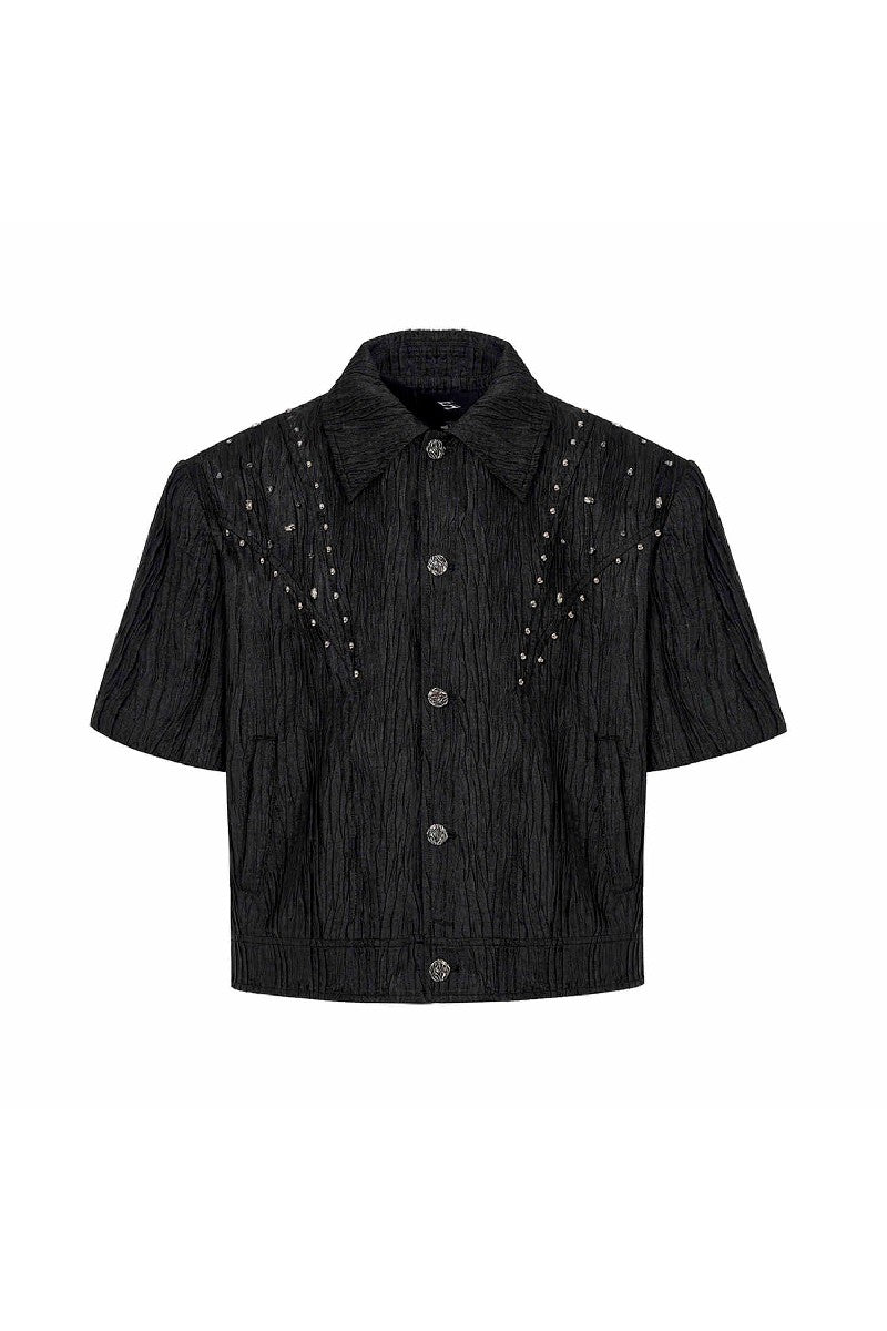 Textured Diamond Short Sleeve Shirt