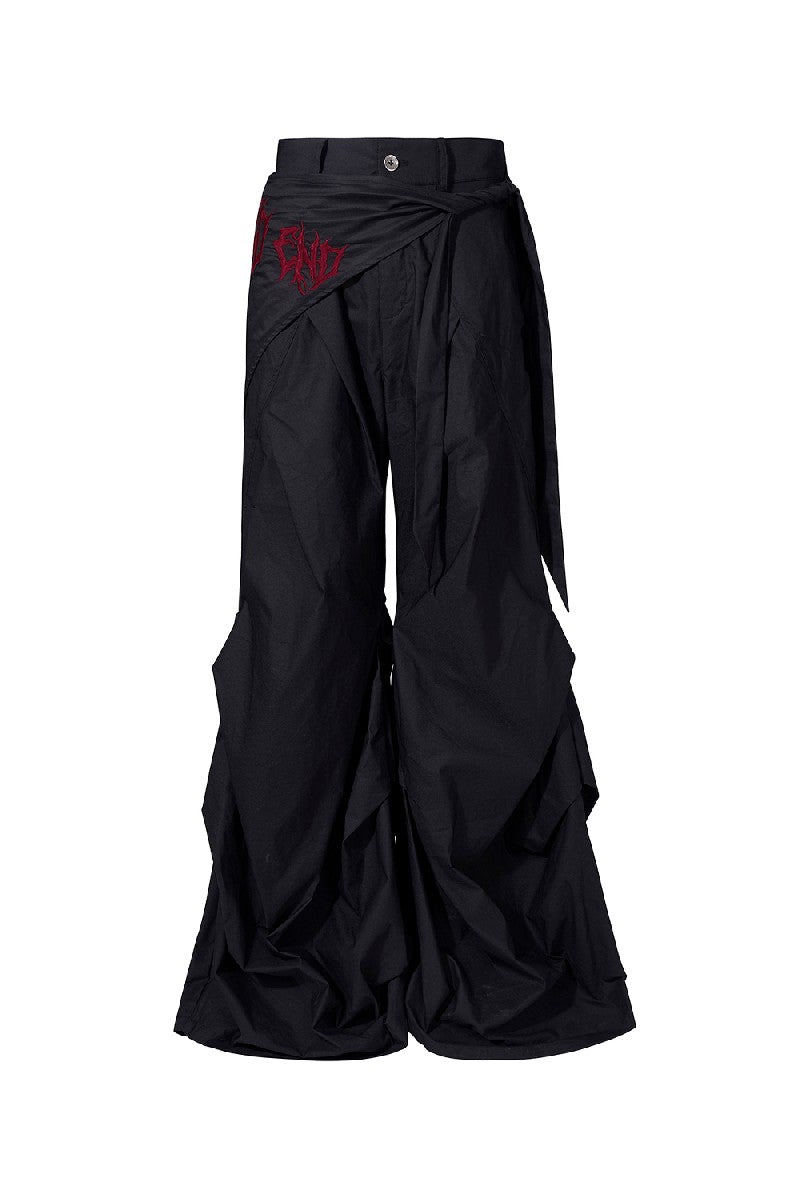 Lightweight Crinkle Wide Leg Pants