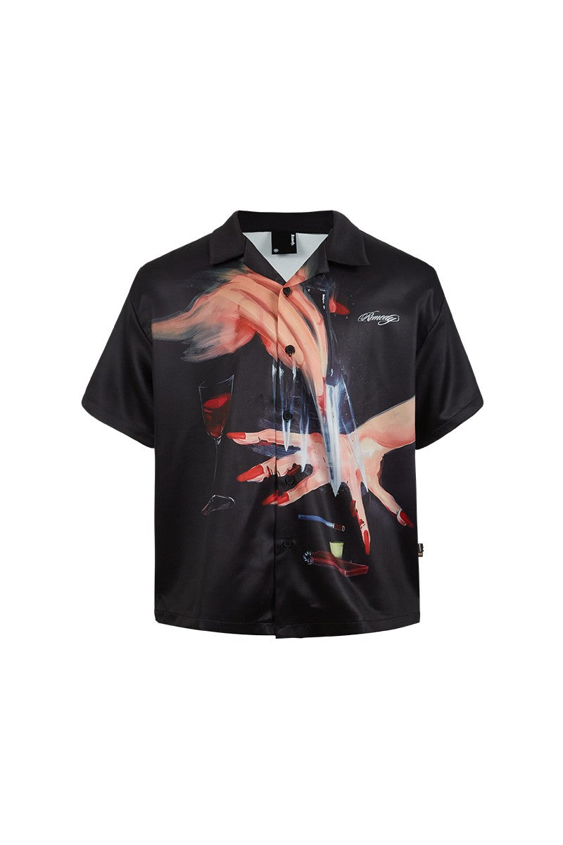 Knife Print Cuban Shirt