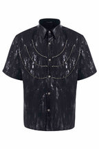 Metallic Padded Shoulder Shirt