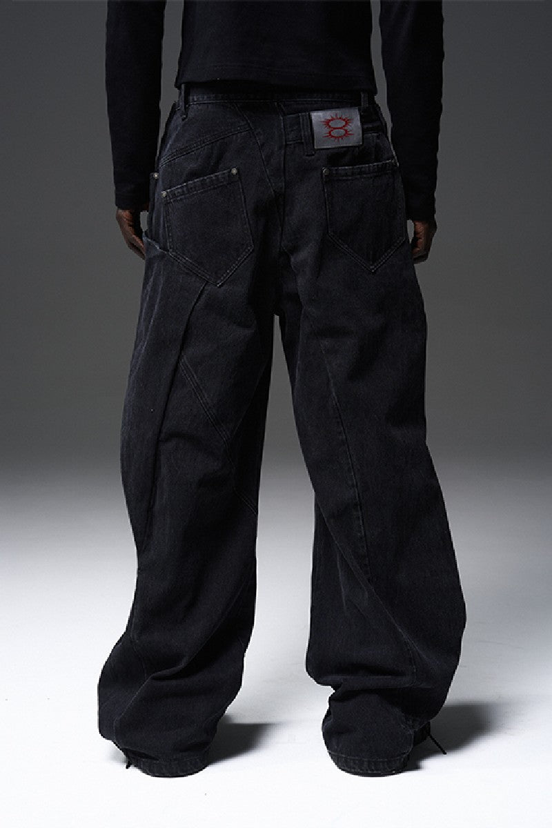 BNP x Black8 Twisted Layered Jeans