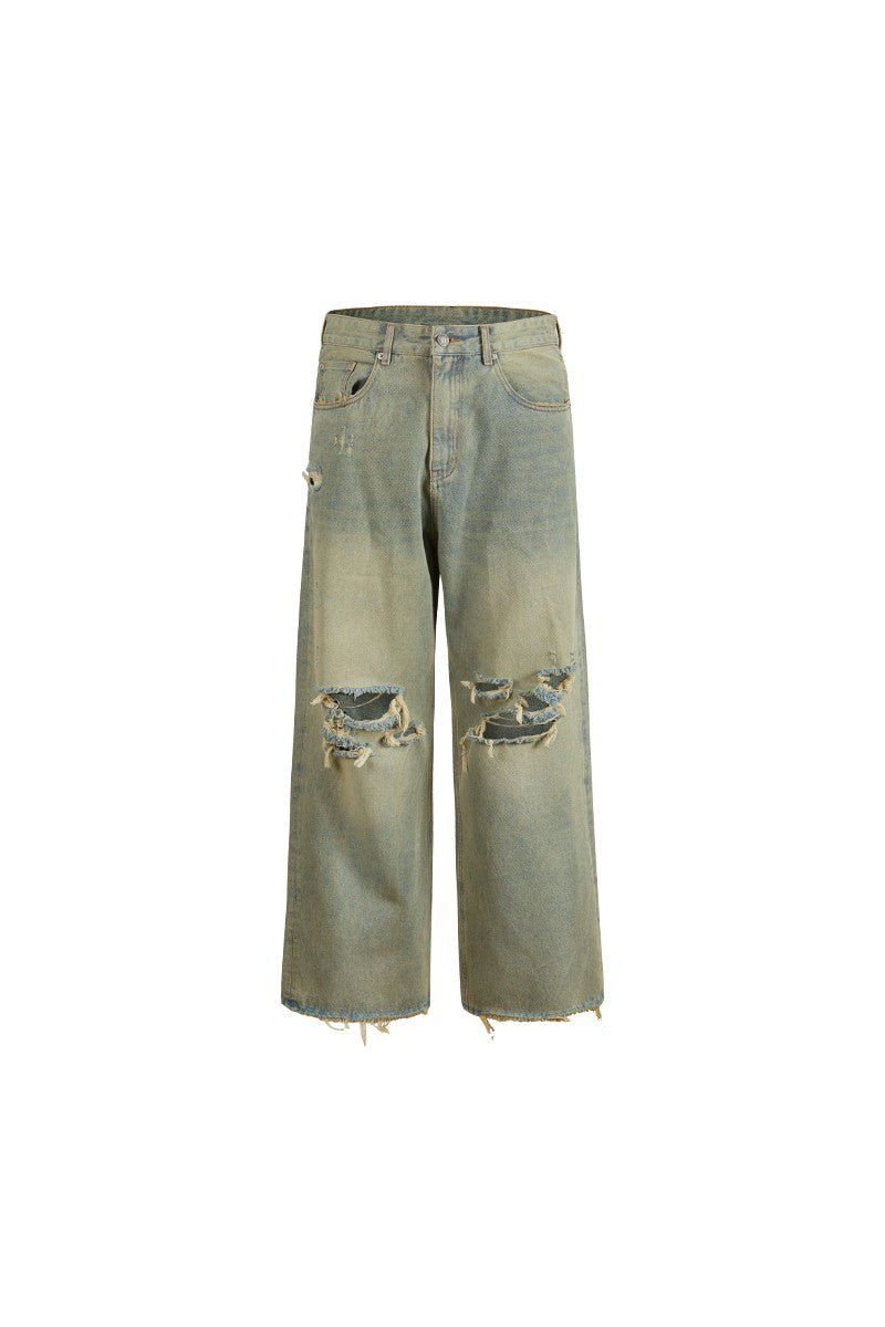 Distressed Wide Leg Jeans