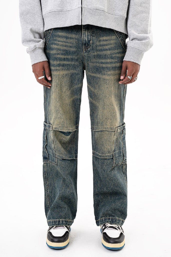 Button Loose Straight Jeans – Copping Zone