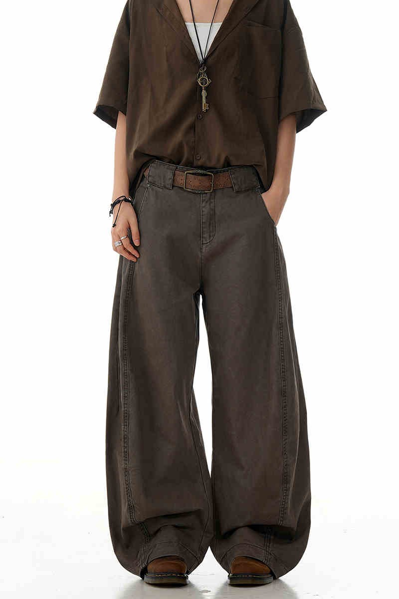 Brown Blade Deconstructed Jeans