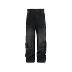Hidden Pocket Faded Jeans