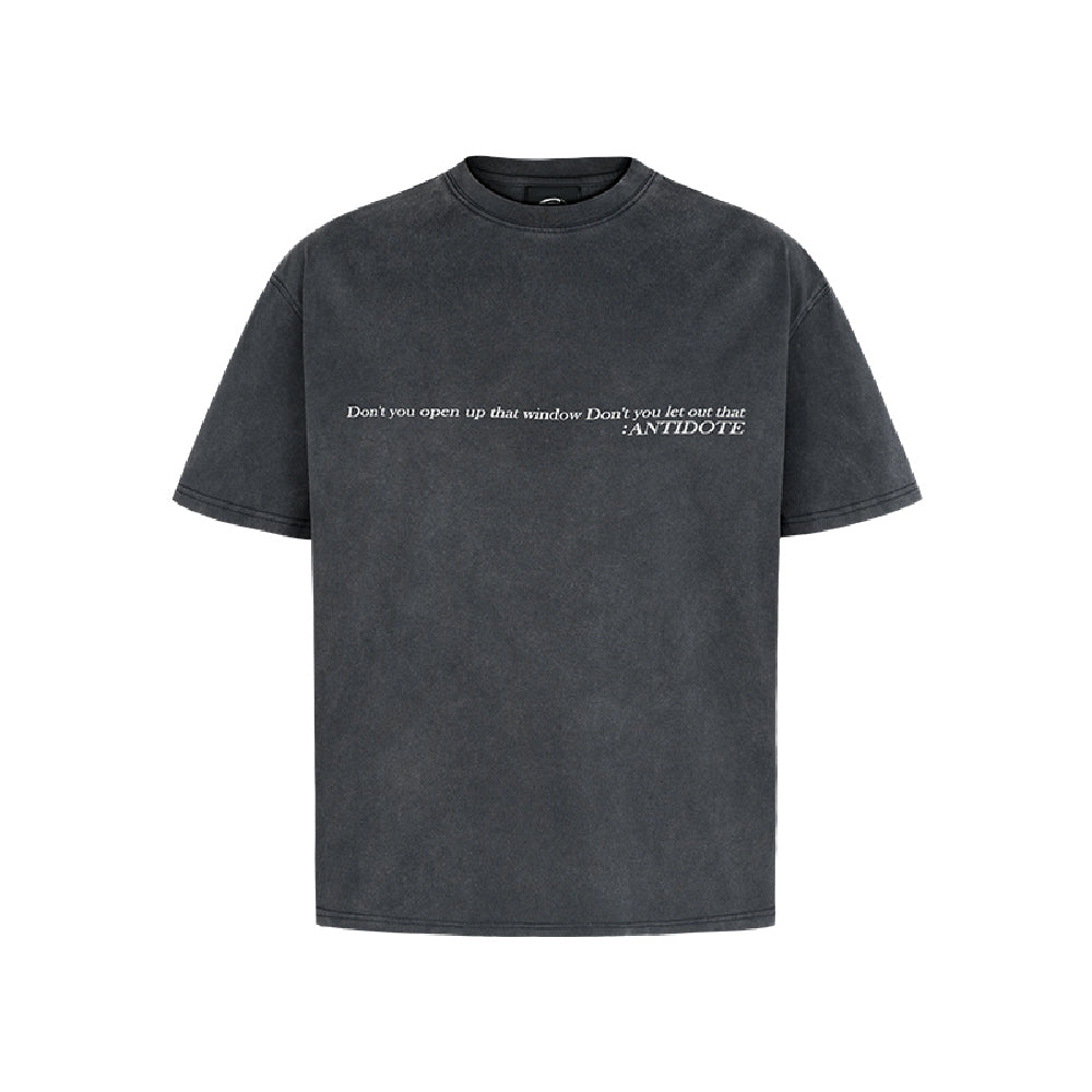 『Copping Zone』Distressed Dote Logo Print T-Shirt Washed Distressed Slogan Tee – Copping Zone