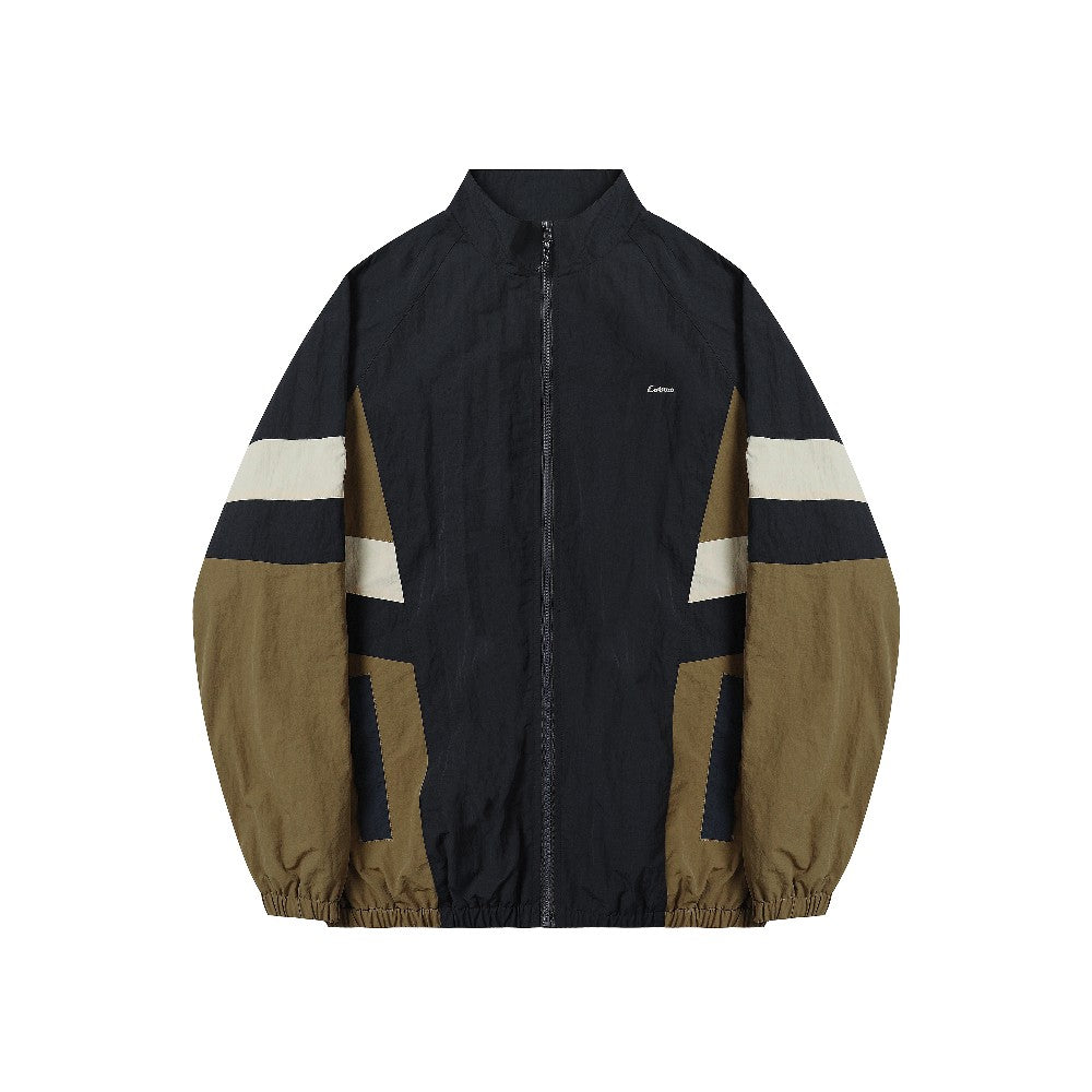 Vintage Color Block Sports Training Jacket