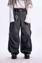 Diamond Pleat Wide Trousers