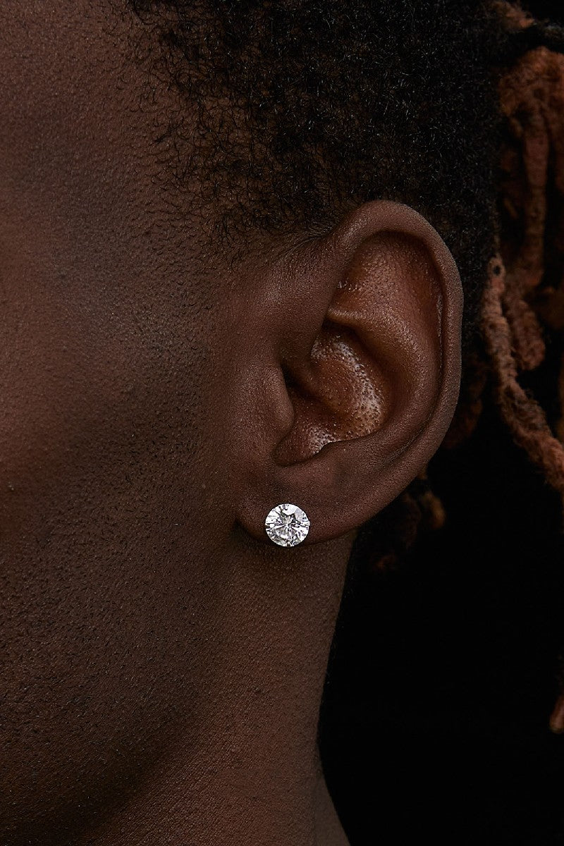 Four Claw Diamond Earrings