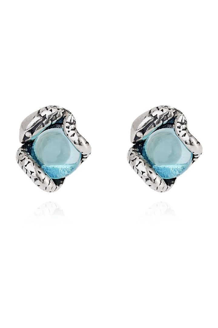 Blue Serpent Stud Earrings