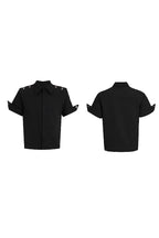Metal Buckle Deconstructed Shirt