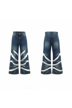 Mesh Panel Denim