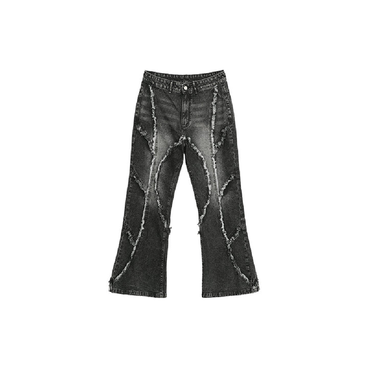 Frayed Patchwork Jeans