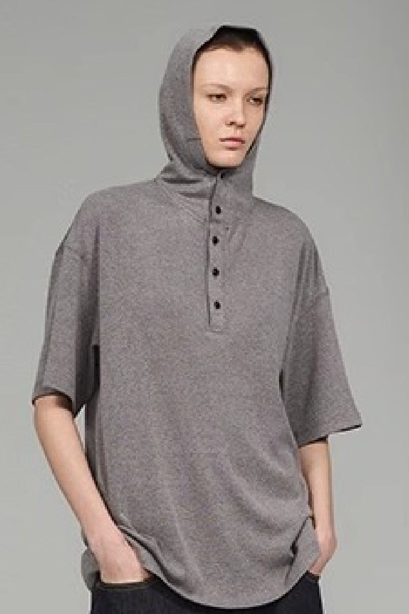 Cotton Hooded Polo Tee