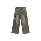 Washed Pockets Jeans