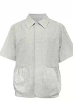 Drawstring Crinkle Short Shirt