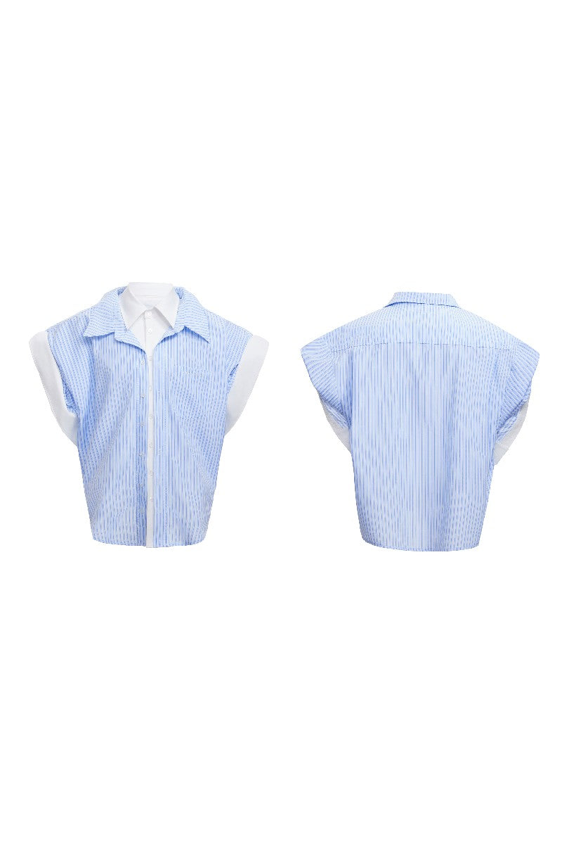 Layered Stripe Oxford Shirt