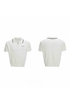 Striped Textured Knit Polo